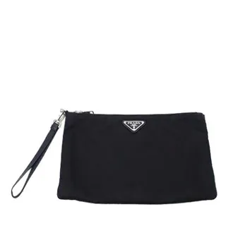 Prada Pre-owned Clutches, female, Black, Size: ONE SIZE Pre-owned Nylon Clutch