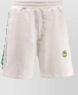 Barrow cotton bermuda shorts straight cut stitched pockets