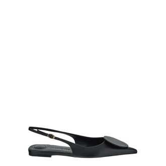Jacquemus Ballerinas, female, Black, Size: 6 US Les Slingbacks Duelo Plates