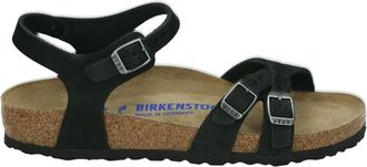 Birkenstock Schoenen, Dames, Zwart, 39 EU, Leer, Zwarte Soft Footbed Sandaal