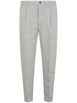 Incotex Blue Tailored Flat Front Trousers