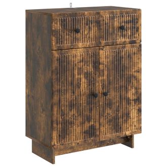 vidaXL Aparador Roble Ahumado 66 X 34,5 X 90 Cm Madera De Ingenier&iacute;a Vidaxl