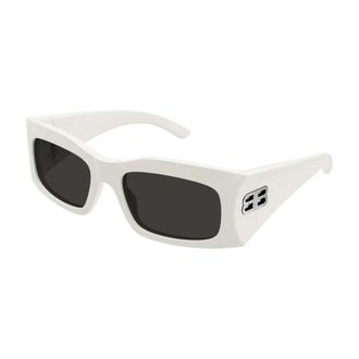 Balenciaga Sunglasses, unisex, White, ONE SIZE, Hourglass Sunglasses New Trendy Rectangular Ivory