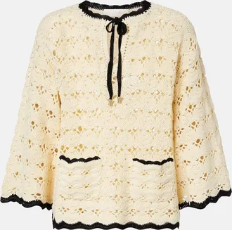 Zimmermann Aster crochet cotton top