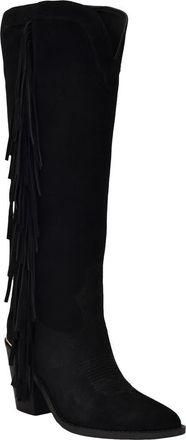 Guess Sashlee Pointed Toe Western Boot in Black at Nordstrom, Size 6.5