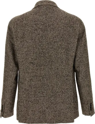 Tagliatore Double-Breasted Wool Blend Blazer - Olive