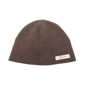 Jacquemus Chevron Beanie - Dames - Hoeden - Bruin - ONE Size - Wol - Accessoires