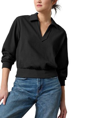 Lilla P Drop Shoulder Polo Shirt