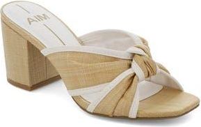 Mia Hania Block Heel Sandal in Natural W/White at Nordstrom Rack, Size 6.5