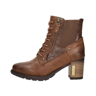 Mustang Veterschoenen Hak - Dames - Veterlaarzen - Bruin - 39 EU - Schoenen