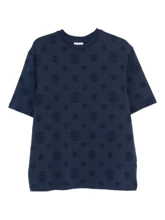 Casablanca logo-pattern T-shirt - Blue