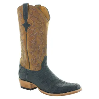 Old Gringo Mens Amherst Sueded Caiman Boot In Blue