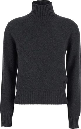Ami De Coeur Turtleneck Sweater - Dames - Cashmere truien - Grijs - XS - Wol - Truien & Vesten