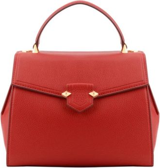 Pourchet Sevres Medium Tas - Dames - Handtassen - Rood - ONE Size - Leer - Tassen