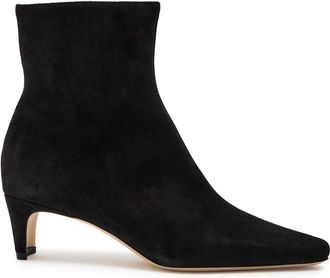 Staud Wally Suede Ankle Boots - Black - 39 (IT39/ UK6)