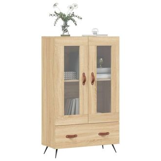 Berkfield Home Highboard Sonoma Oak 69.5x31x115 cm Engineered Wood in Light Tan