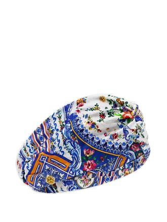 Camilla Fascia con stampa e cristalli - Bianco