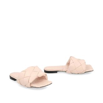 Bottega Veneta Womens Multicolor Leather Flat Sandals