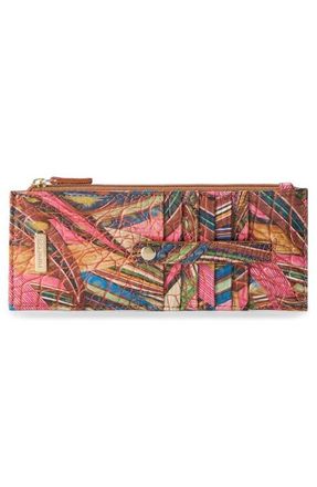 Brahmin Muse Melbourne Croc Embossed Leather Card Wallet in Sunleaf at Nordstrom