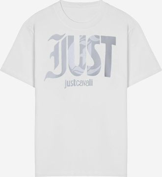 Just Cavalli Baumwoll-T-Shirt mit Logo-Print