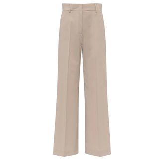 Max Mara Dames, Broeken, Beige, Maat: M Wol