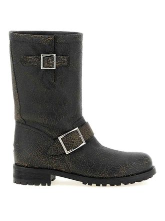 Jimmy Choo London biker mid ankle boots