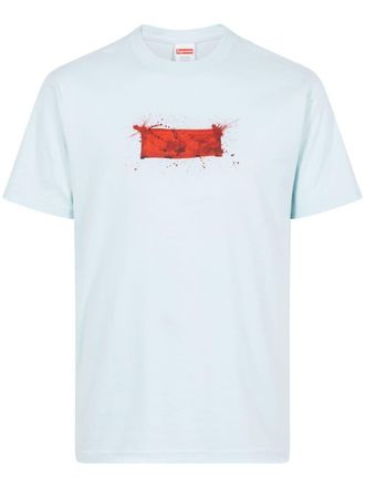 SUPREME x Ralph Steadman Box Logo crew-neck T-shirt - unisex - Cotton - L - Blue