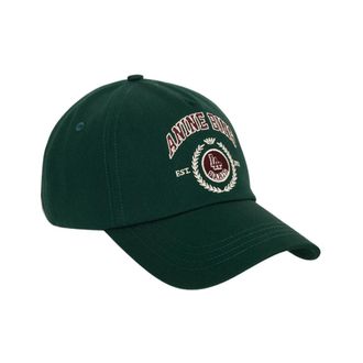 Anine Bing Jeremy Collegiate Cap - unisex - Accessoires - Groen - Maat: ONE Size Katoen