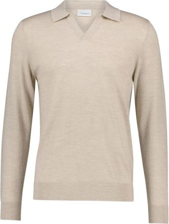 Profuomo V-hals gebreid - Heren - Truien - Beige - Maat: XL