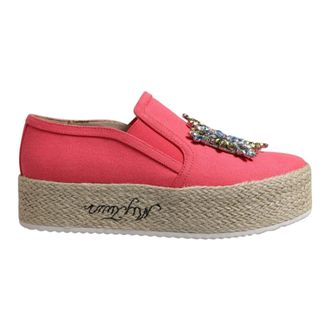 Twinset Slip On con Adornos de Cristal - Shoes - Mujer - Rosa - 36 EU