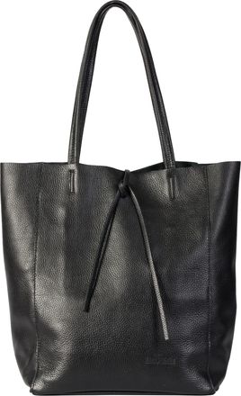 LiaTalia Large Soft Leather Handbag - Womens Shoulder Tote Bag - Italian Leather Hobo Shopper Purse - ASTRID [Black]