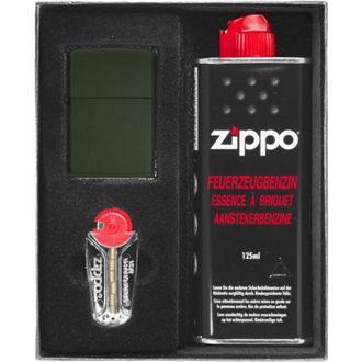 OEM Encendedor Zippo Verde Mate Set De Regalo N.&deg; 1