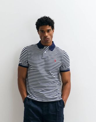 Polo Ralph Lauren Polo a maniche corte custom slim fit blu navy a righe
