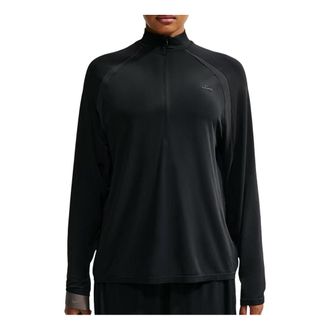 Nike (WMNS) Nike x SKIMS Stretch Knit 1/2-Zip T-Shirt Obsidian Igneous IU2215-054