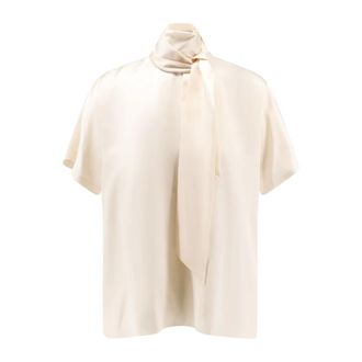 Brunello Cucinelli T-shirts and Polos - female - Brunello Cucinelli - Blouses - Beige - M - Blouses & Shirts