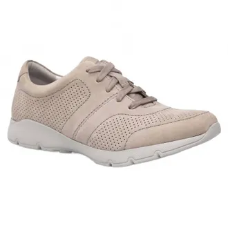 Dansko Womens Alissa Milled Nubuck Sneakers In Taupe
