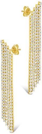 Sterling Forever Clara Cubic Zirconia Chandelier Earrings in Gold at Nordstrom Rack