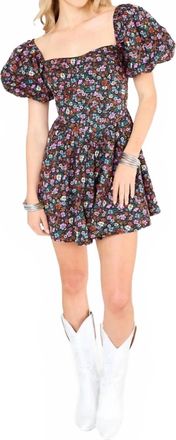 BuddyLove Romeo Puff Sleeve Mini Dress In Multicolor