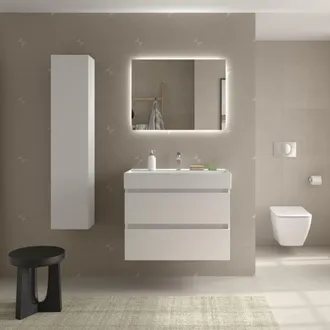 Cygnus Bath Mueble Ba&ntilde;o Bequia 100cm Y Lavabo Blanco 100x45x66