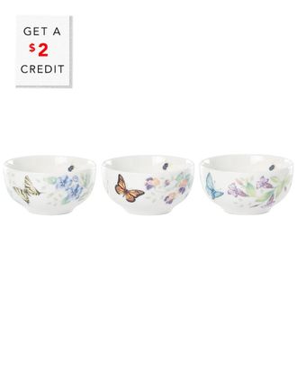 Lenox Butterfly Meadow Kitchen 3Pc Mini Bowl Set