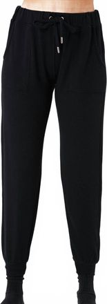 French Kyss Womens Cotton Acrylic Slim Fit Jogger In Black