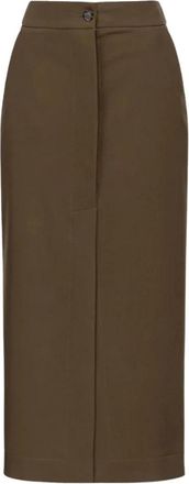 Pinko Lanterna Skirt - Dames - Midirokken - Groen - S - Polyester - Rokken