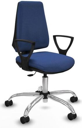 Piqueras y Crespo Piqueras Y Crespo - Elche Cp Bali Azul Marino Brazos Fijos Base Cromada Ruedas Nailon 65mm