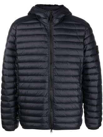 Stone Island Compass-motif padded jacket - Blue