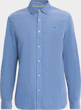 Scotch & Soda Mens Lightweight Corduroy Classic-Fit Button-Down Shirt