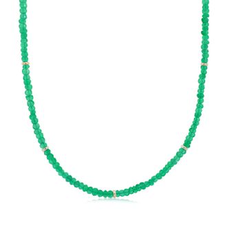 The Lovery Green Onyx Bead Necklace