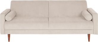 Maisons du monde Sofá cama de 3 plazas de terciopelo beige