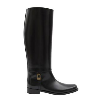 Saint Laurent Schoenen, Dames, Zwart, 36 EU, Leer, Julia Rijlaarzen