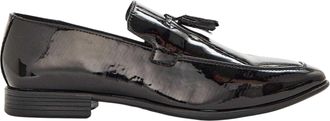 Lambretta Formele herenloafers van leer met kwastjes (Zwart)
