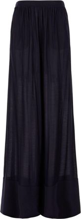 Malo semi-sheer palazzo pants - Black
